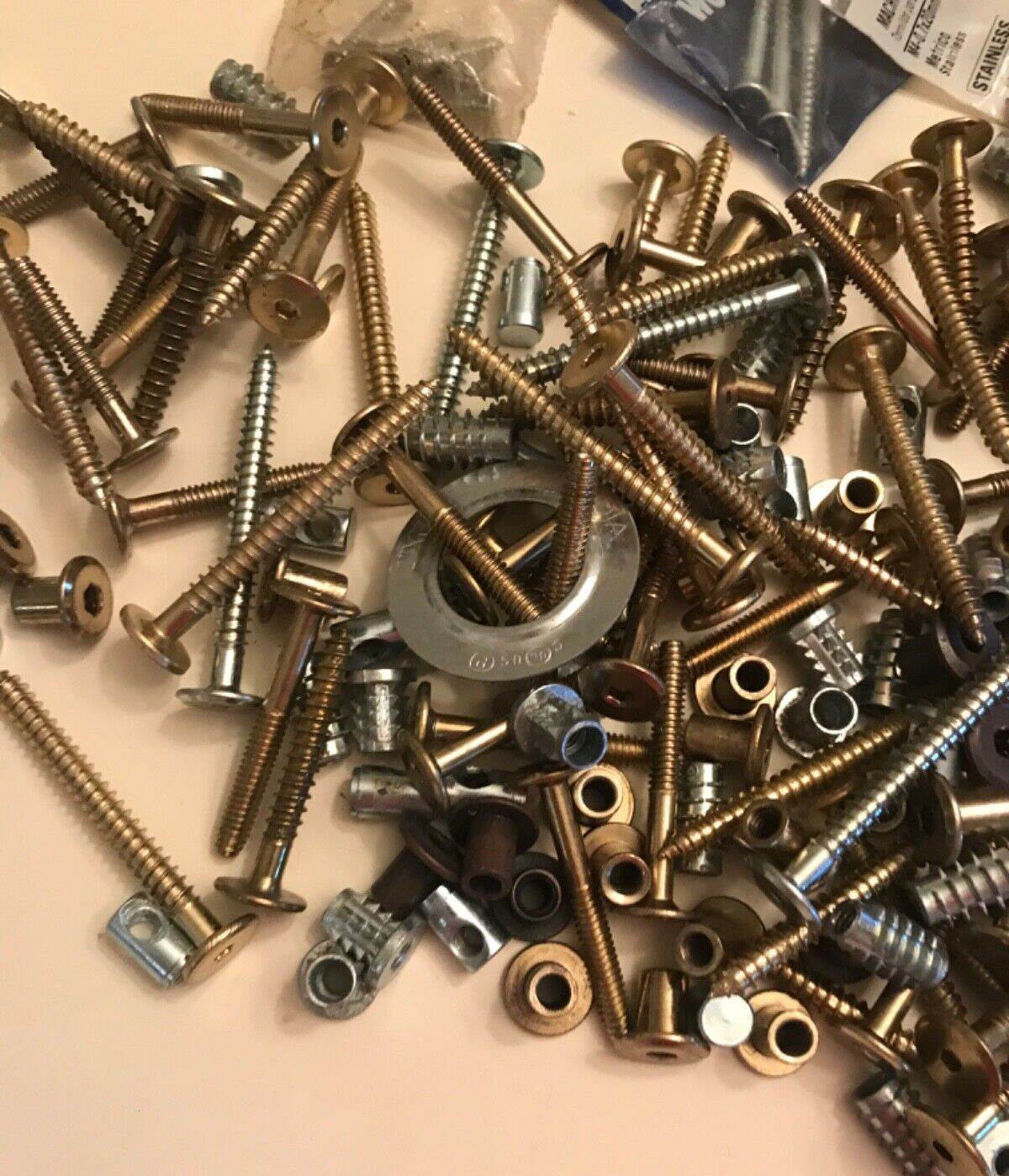 Furniture & Cabinet Screws Bolts Misc lot of hardware 3.7 pounds
