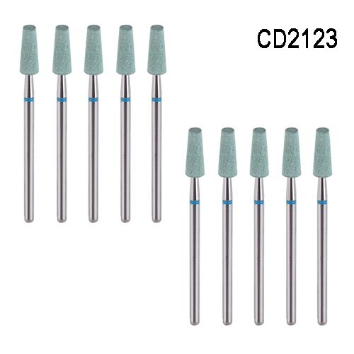 5 Pcs Dental Lab Ceramic Diamond Grinder Zirconia Porcelain Polisher HP CD2123