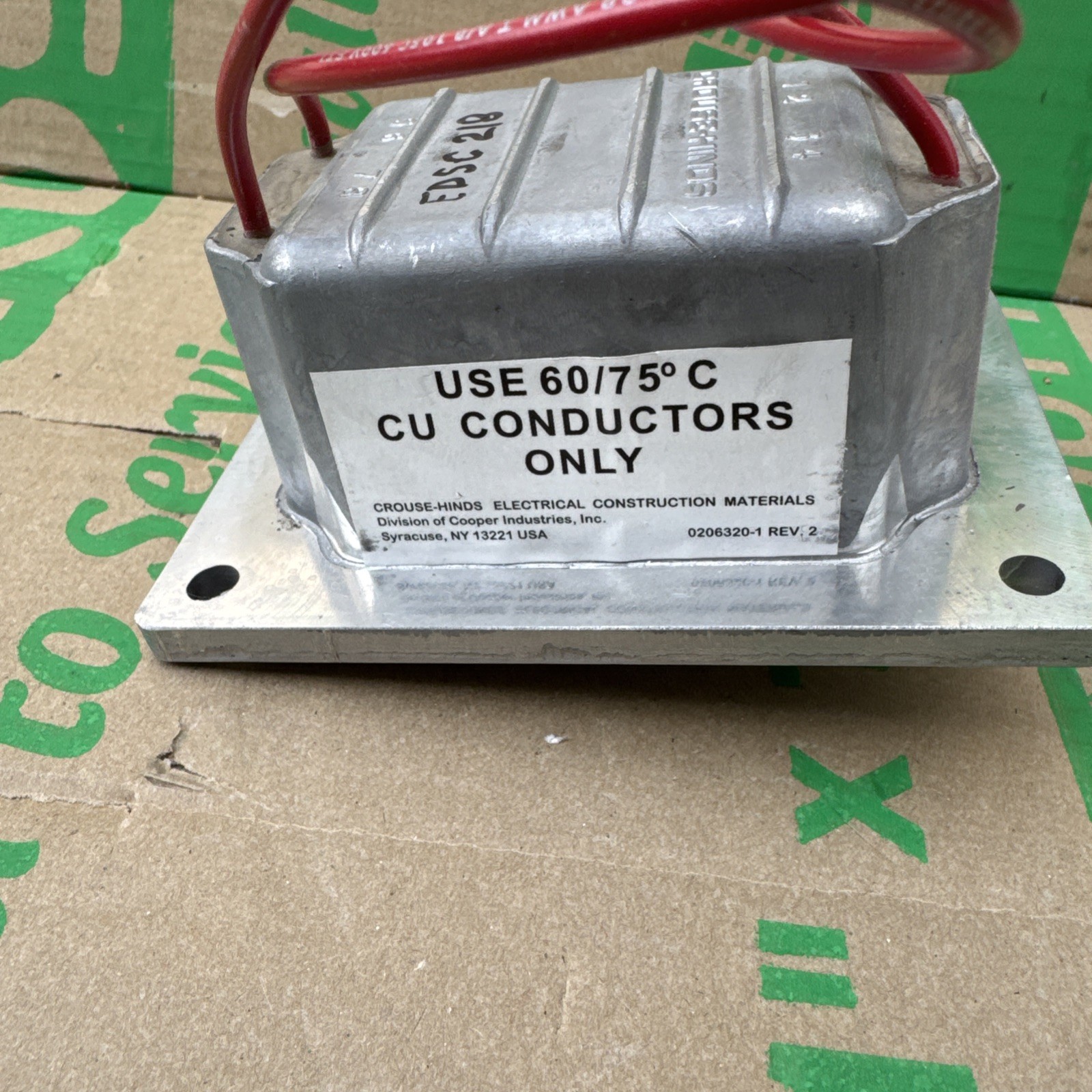 Crouse Hinds Explosion Proof 2 Pole EDS Switch 20A 120-277 For EDSC218