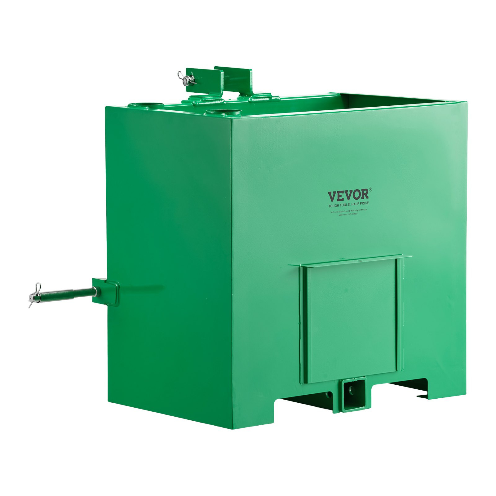 3 Point Tractor Ballast Box 800lb Cat 1 Hitch Receiver Green