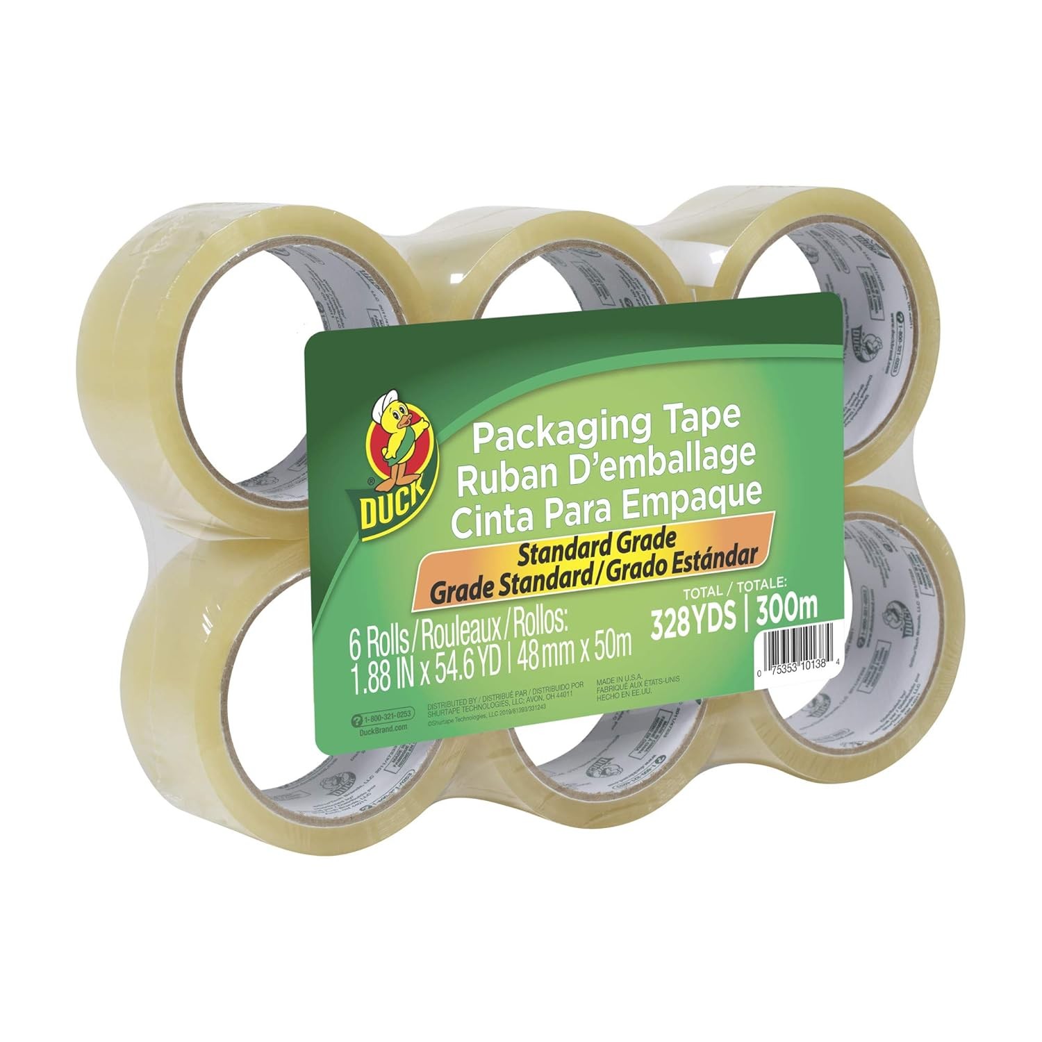 Brand Standard Packaging Tape Refills – 4 Rolls of Clear Packing Tape –