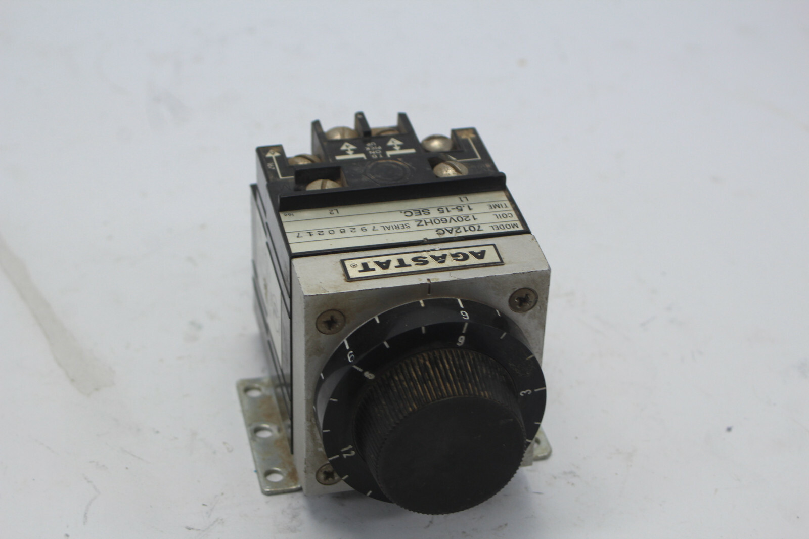 Agastat 7012AC Timing Delay Relay 120V 1.5-15 Seconds Used