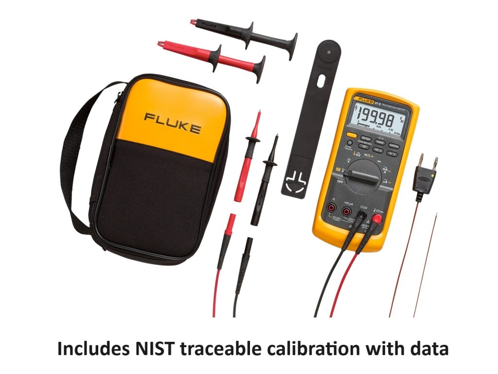 Fluke 87-5/E2 CAL – Industrial Electrician Combo Kit; Includes NIST Traceable