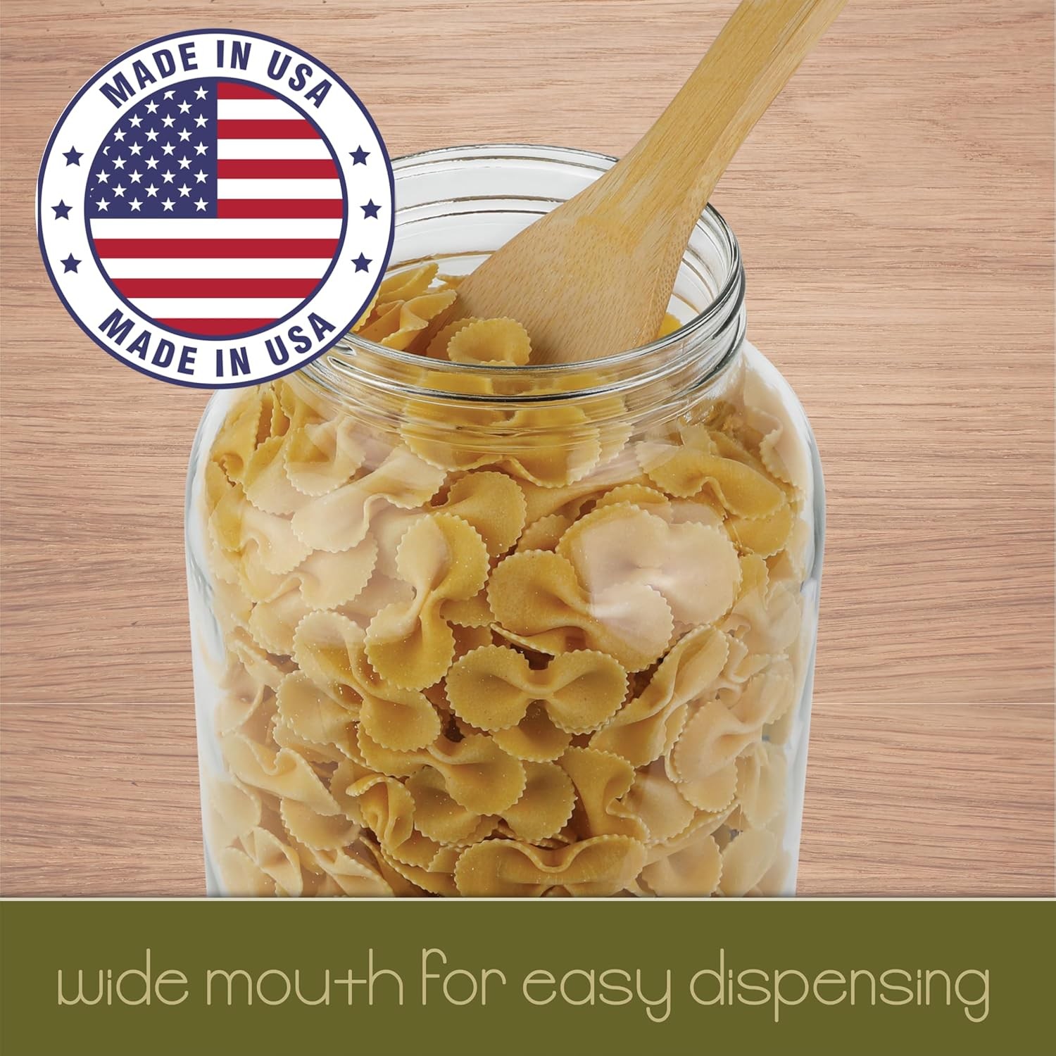 1 Gallon Wide Mouth Glass Jar with Lid for Canning PicklingFermentingFoodStorage
