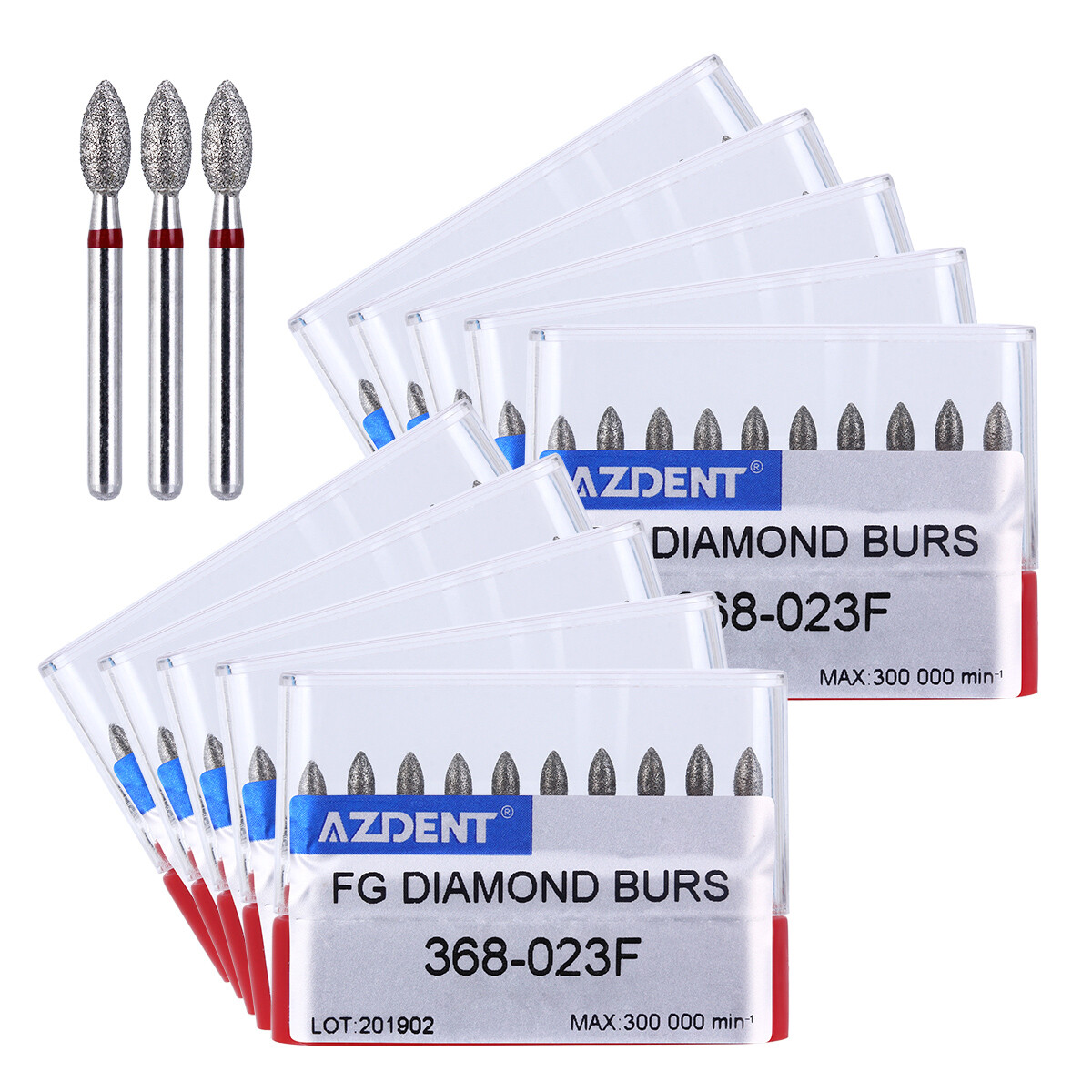 100pcs AZDENT Dental Diamond Burs FG Burs Drill Composite Polishing Kit