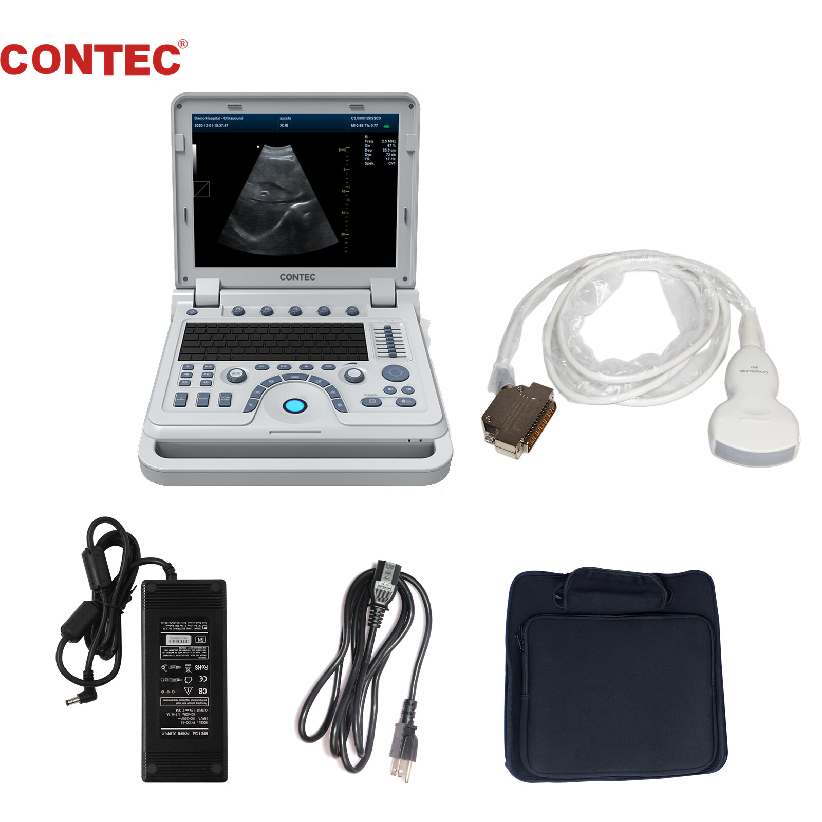Ultrasonic Diagnostic System abdomen/convex probe CONTEC CMS600P2 PLUS+Free PW