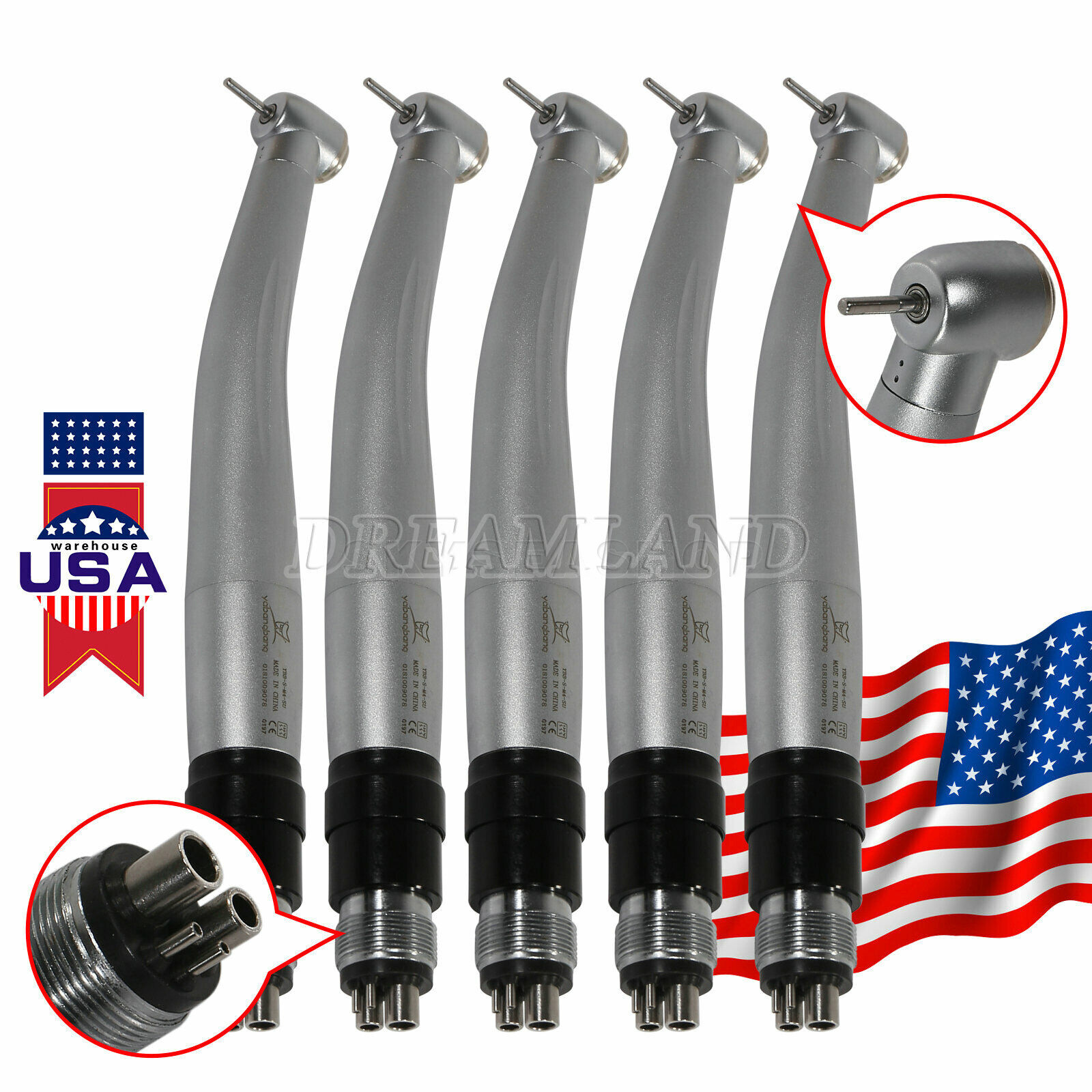 10 NSK Style Dental standard High Speed Handpiece Quick Coupler 4 Hole YBNK4 Juz