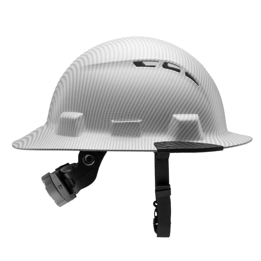 Lift Safety iDAX – Vented Hard Hat – WHITE Carbon HIDV-24CW