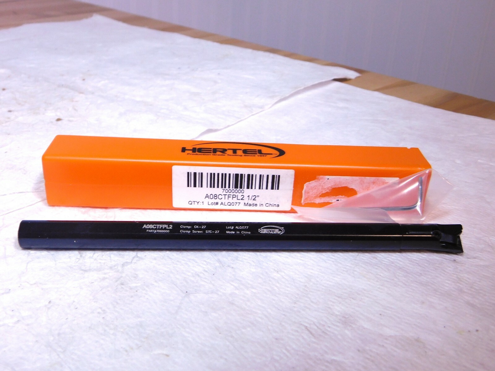 Hertel A-CTFP Indexible Boring Bar 0.6 Min Bore Dia 1/2 Shank Dia 8L 7000000