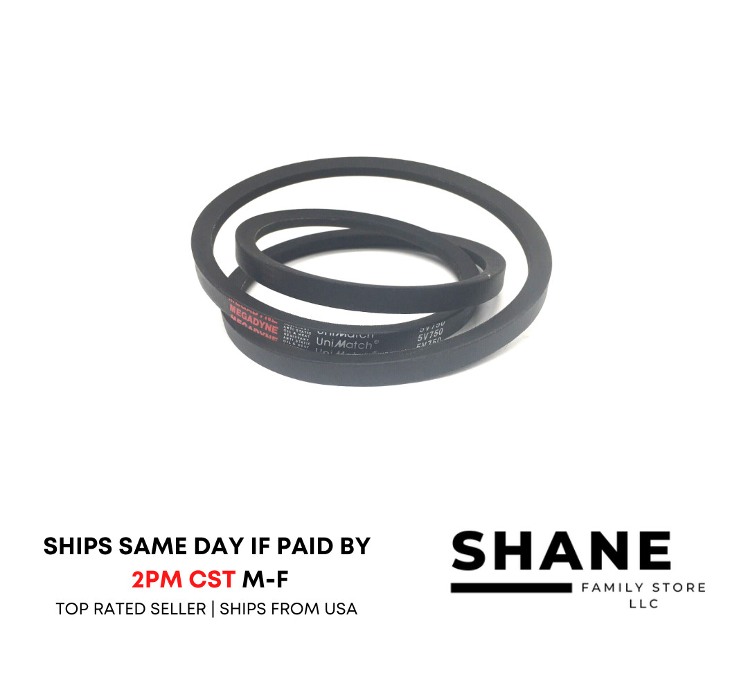 Megadyne UniMatch® Deep Wedge V-Belt 5V750, 75 in L x 0.63 in W x 0.53 in Thick