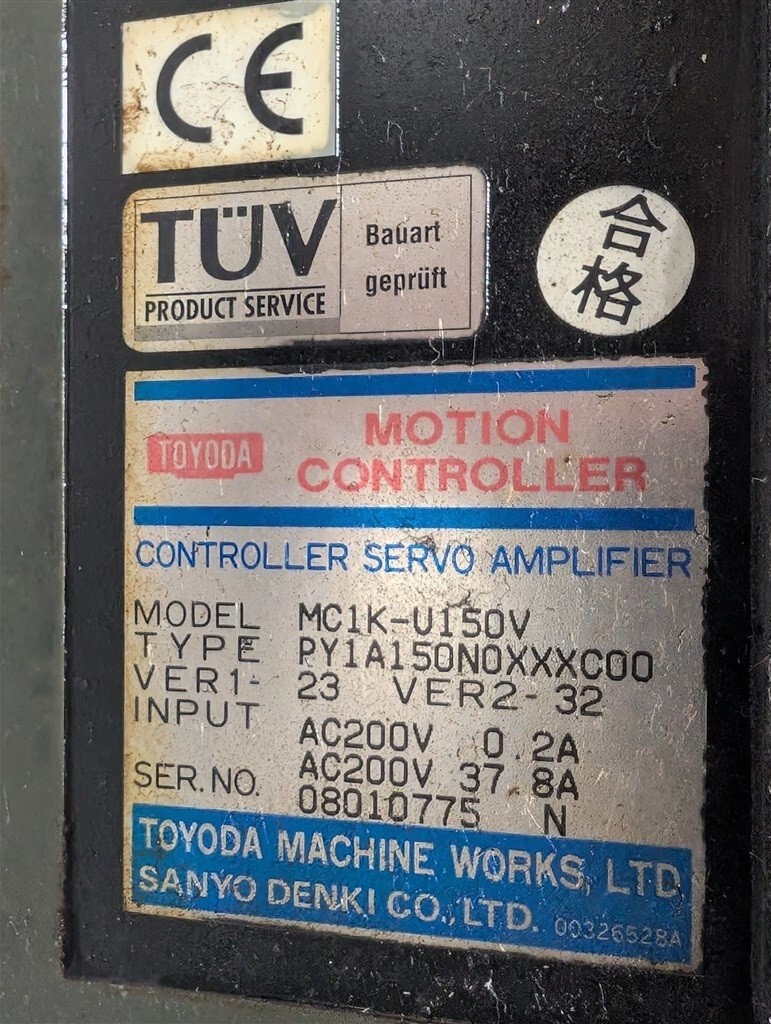 USED Toyoda MC1K-U150V Motion Controller Servo Amplifier PY1A150N0XXXC00