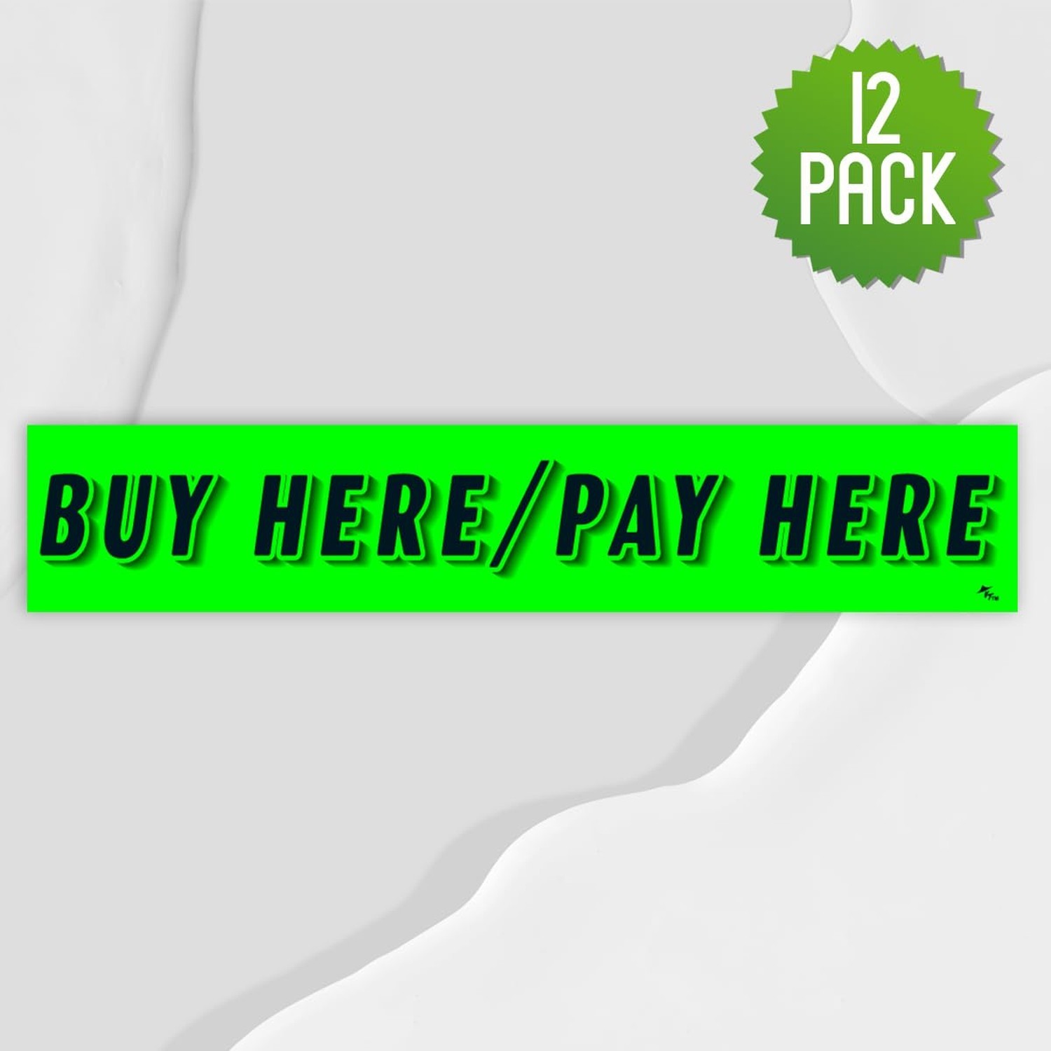 Versa-Tags Buy HERE/Pay HERE Windshield Stickers, Chartreuse Green, 12-Pack |…