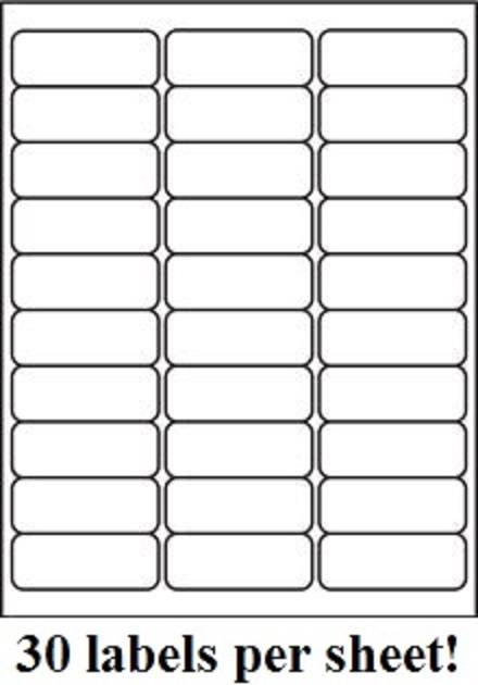 15000 2.625″ x 1″ Self Adhesive Address Labels 30 per sheet 500 sheets * 30 up *