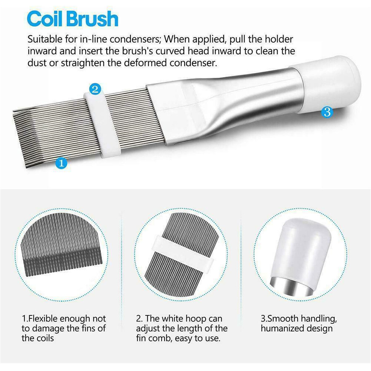 2 Pack AC Air Condenser Fin Straightener Cleaner Comb Radiator Repair Tool DIY