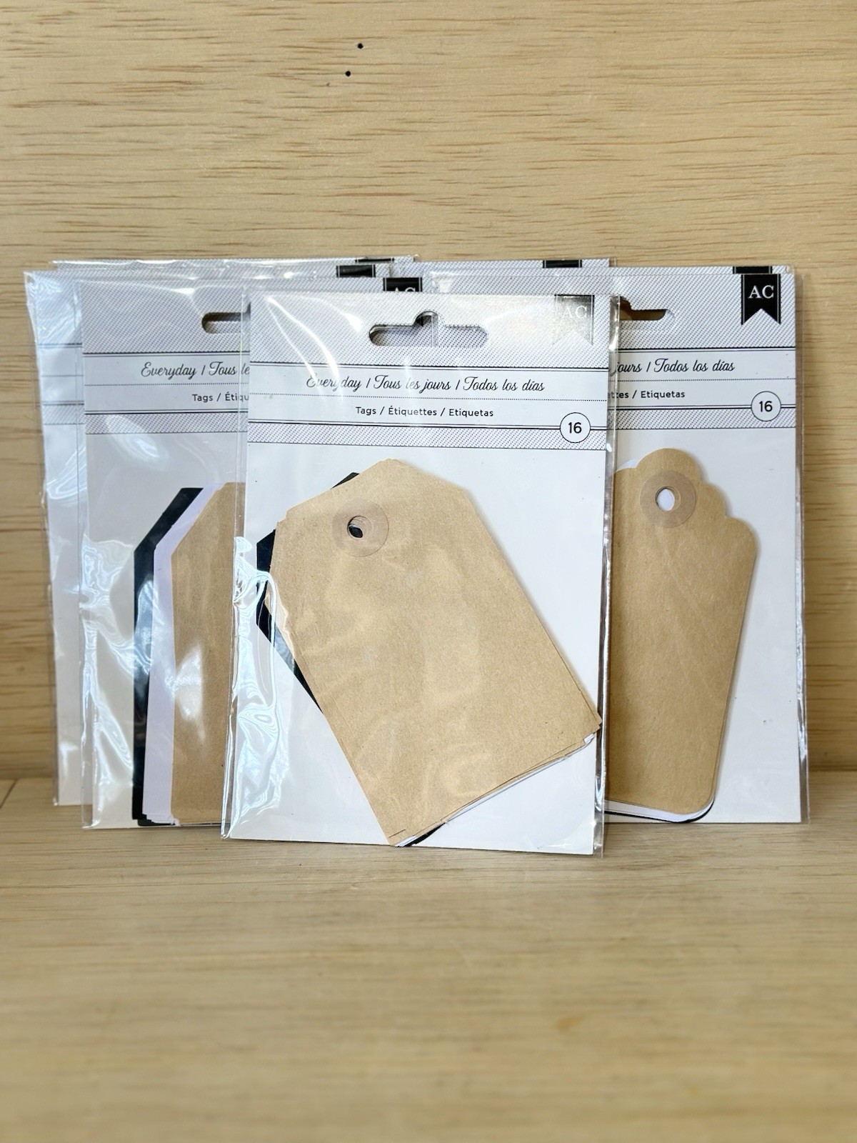 Lot Of 7-Reinforced Punch Hole Blank Labels AC 16 Tags Ea