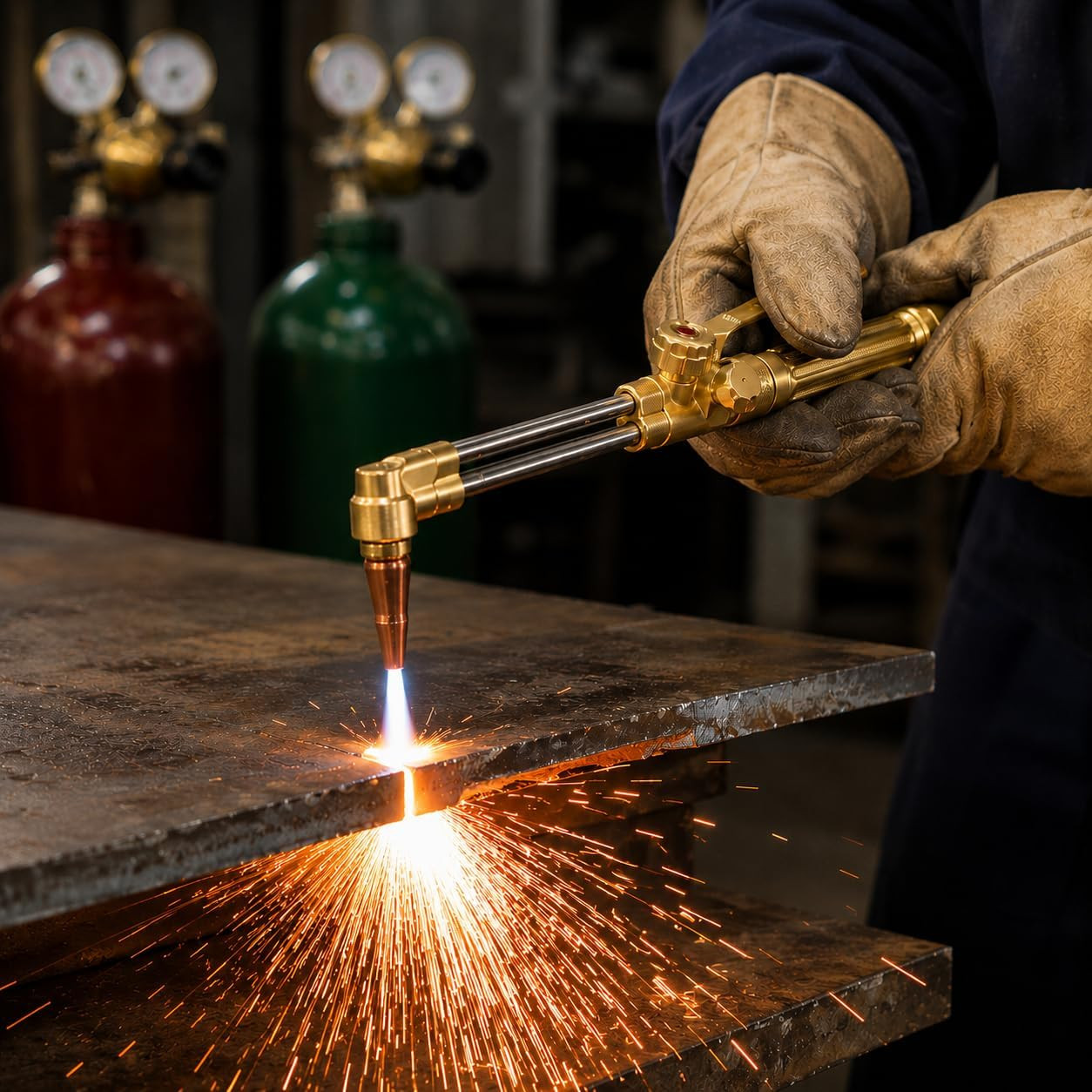 Stark USA Portable Oxygen Acetylene Welder Include Nozzles Cutting Torch, Brazin