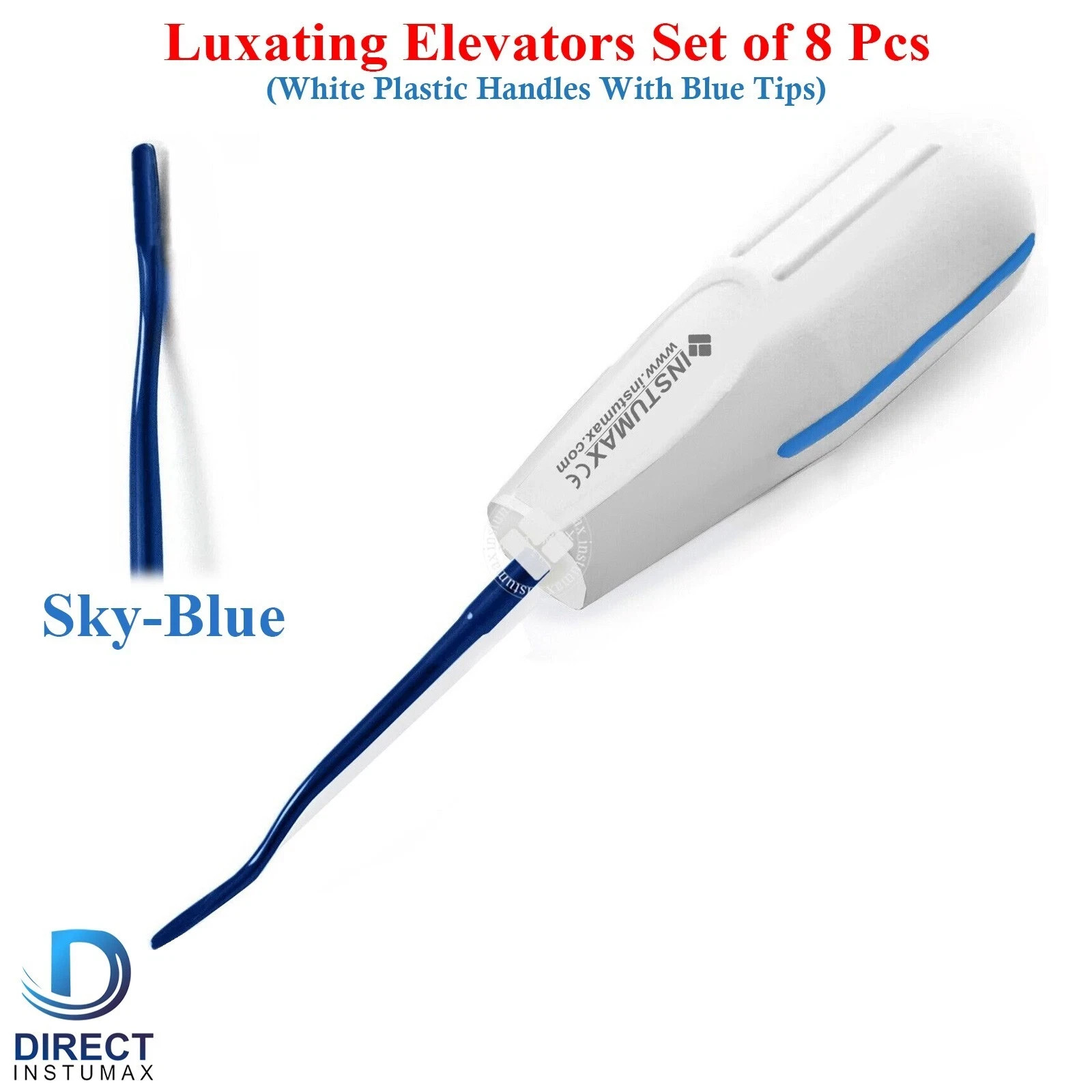 8 Pcs Dental Luxating Elevators Root Elevators Luxation Oral Surgery Extraction