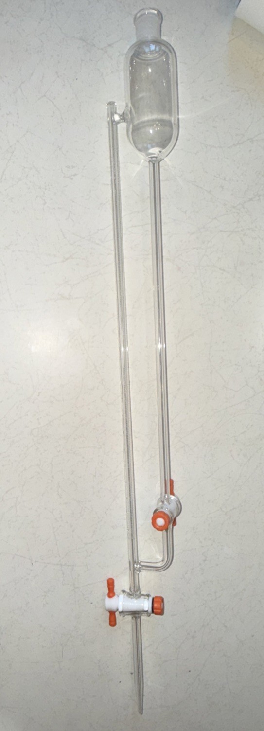 KIMAX Glass 2mL Graduated Class A Micro Buret Burette w/ Reservoir (No Stopper)