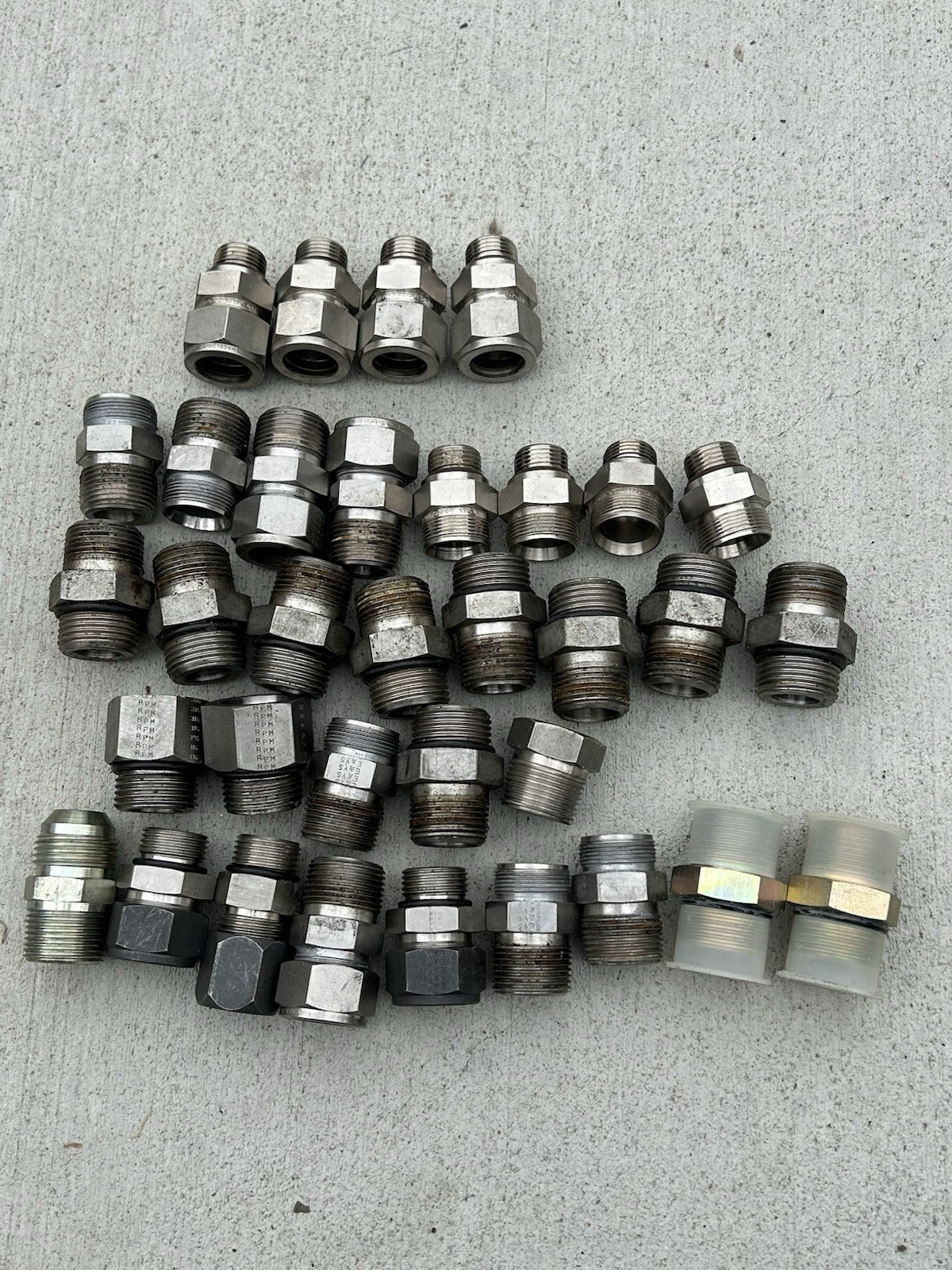 Lot Of 32 Pieces Mixed Style SSP Stainless Steel Fittings Comes As Shown