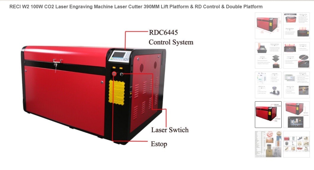 RECl W2 100W CO2 Laser Engraving