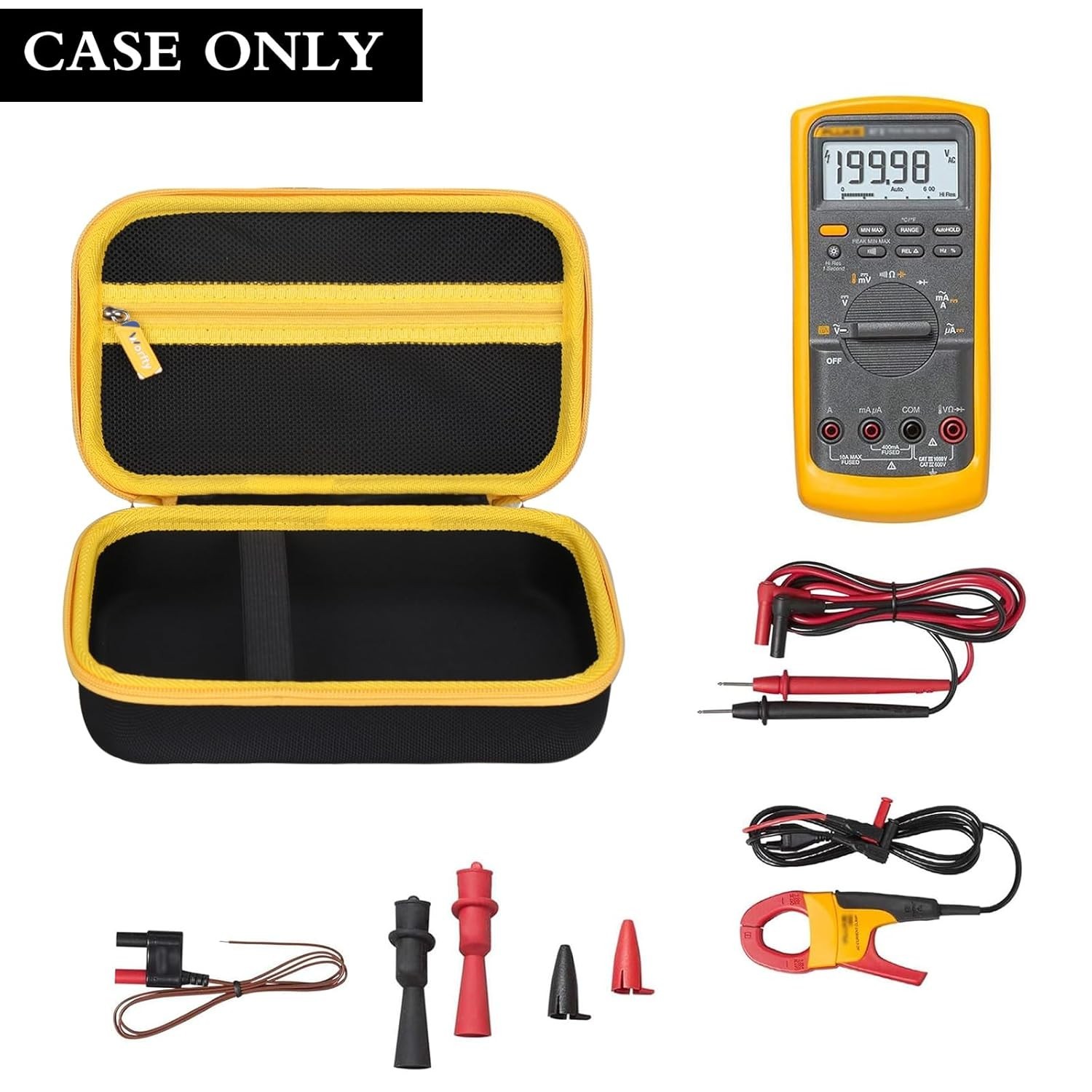 Case for Fluke 87V/Max/ 77 IV/ 83V/ 88 Industrial Digital Multimeter Hard Travel