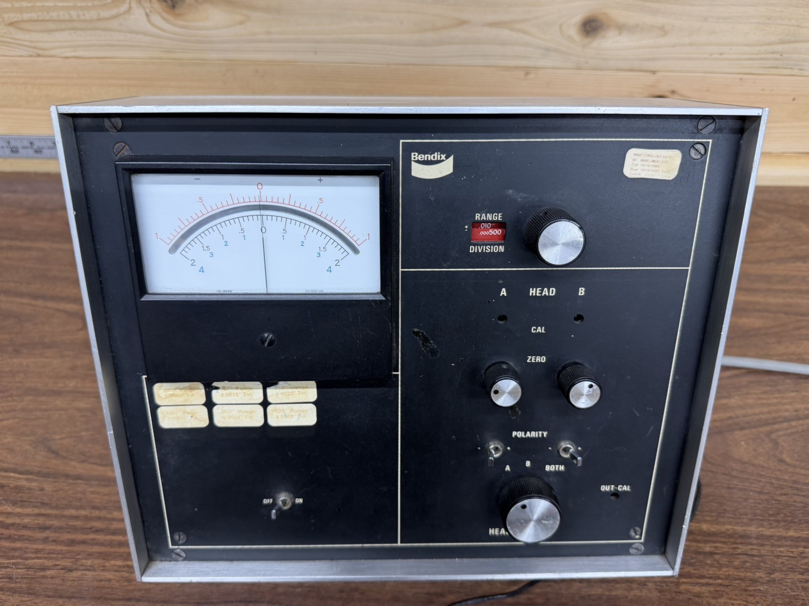 Vintage Bendix Type BX Model I Electronic Indicator Gauge Inspection T-225 Probe