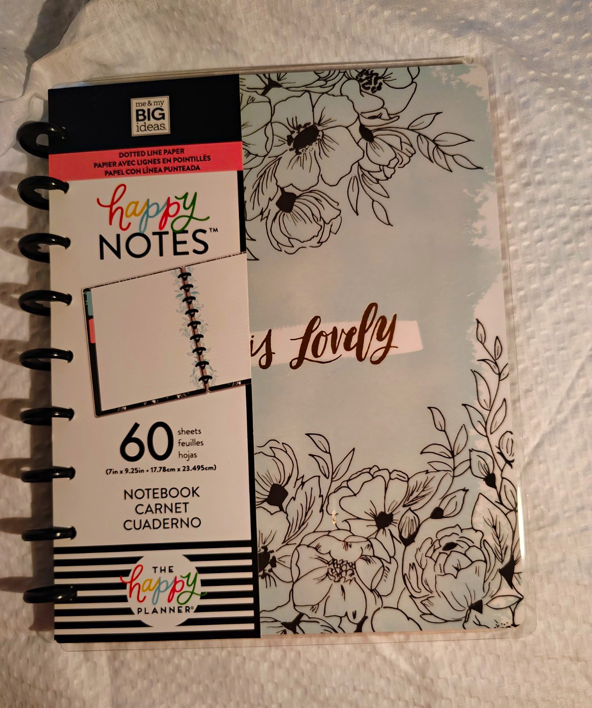 New The Happy Planner Happy Notes Dotted Line Paper Notebook 60 Sheets 7×9.25
