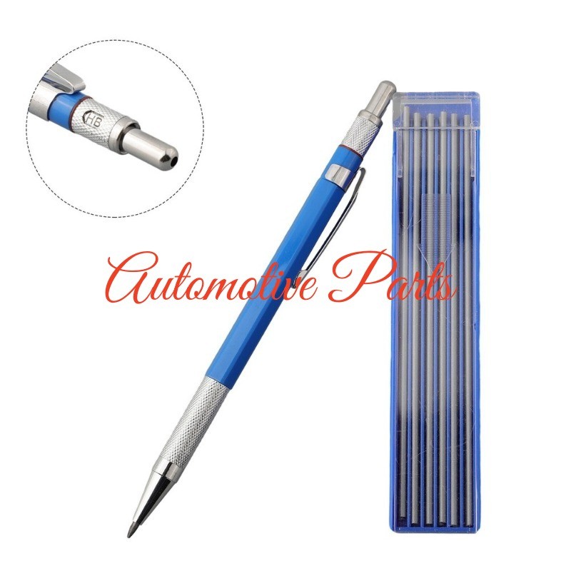 Silver Streak Welders Pencil With 12 Pcs Round Silver Refills, Metal Marker New