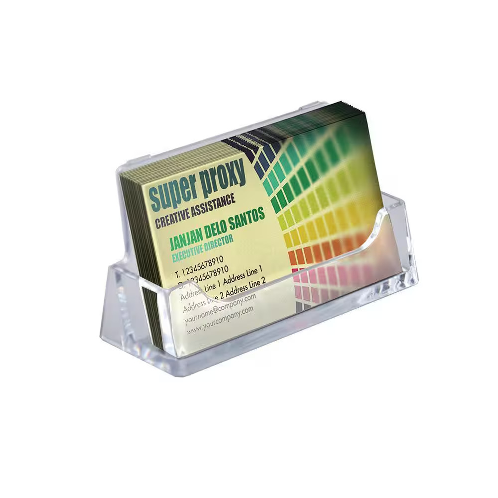 Horizontal Business Card Holder Clear (10-Pack)