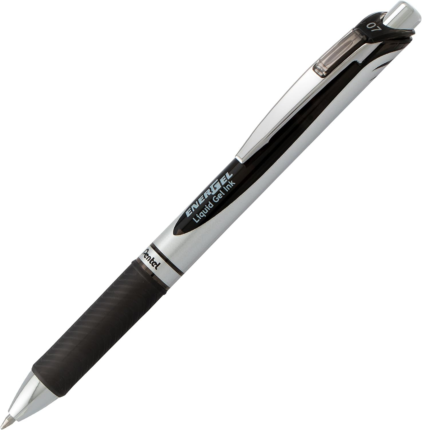 Energel RTX Retractable Liquid Gel Pen, (0.7Mm), Medium Line, Metal Tip, Black I