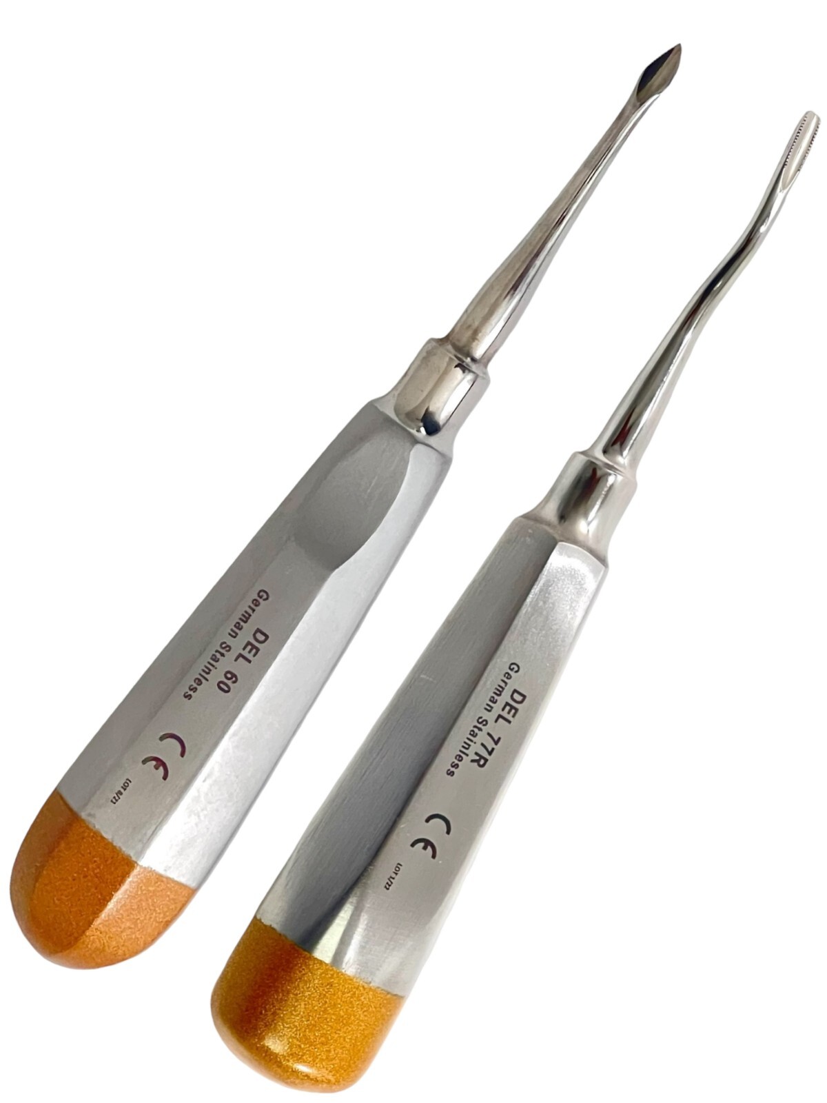Premium 2Pcs Dental Tooth Extraction Elevator #77R, #60 Dental Instruments