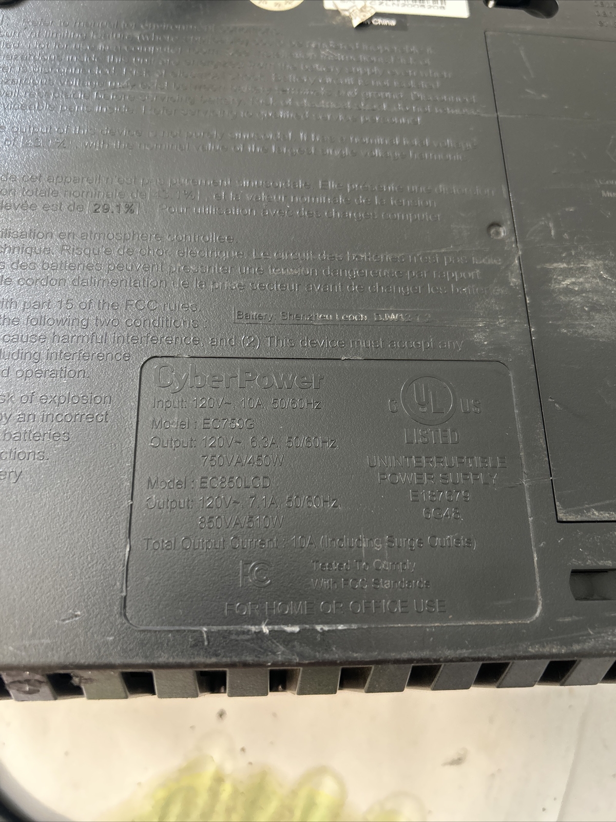 CYBERPOWER EC750G Desktop UPS – 850VA