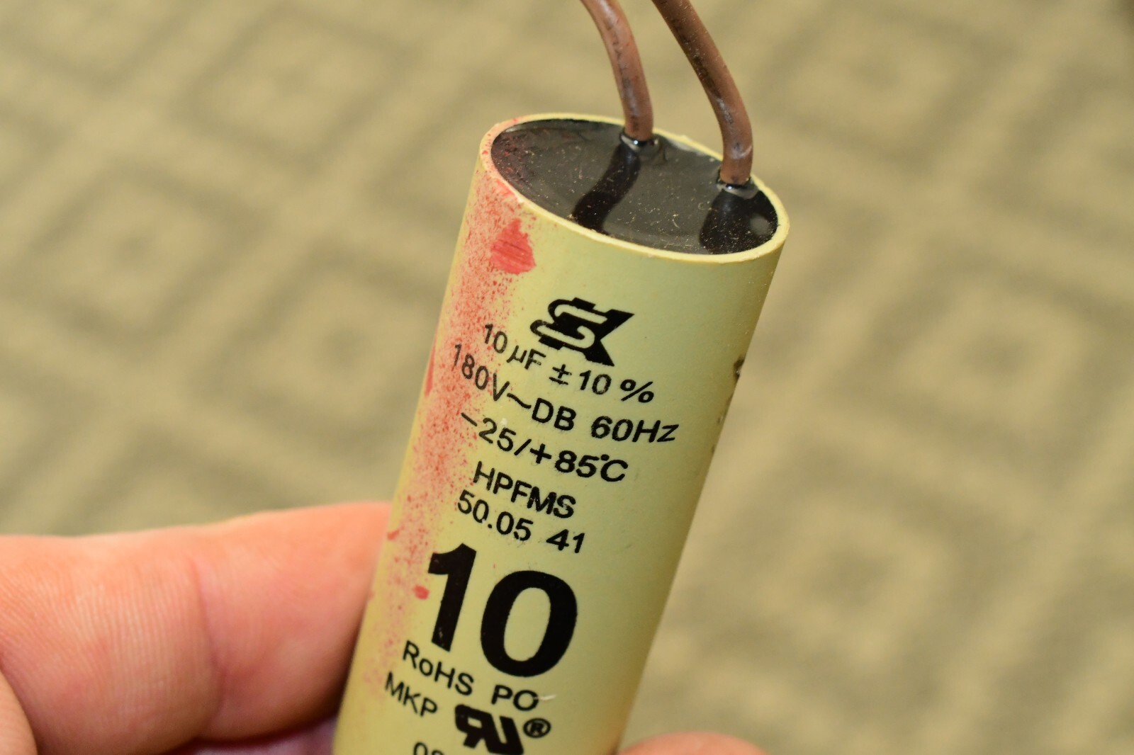 Seika SK 10 uf 180 VAC Potted Motor Start Capacitor for Grundfos Pump