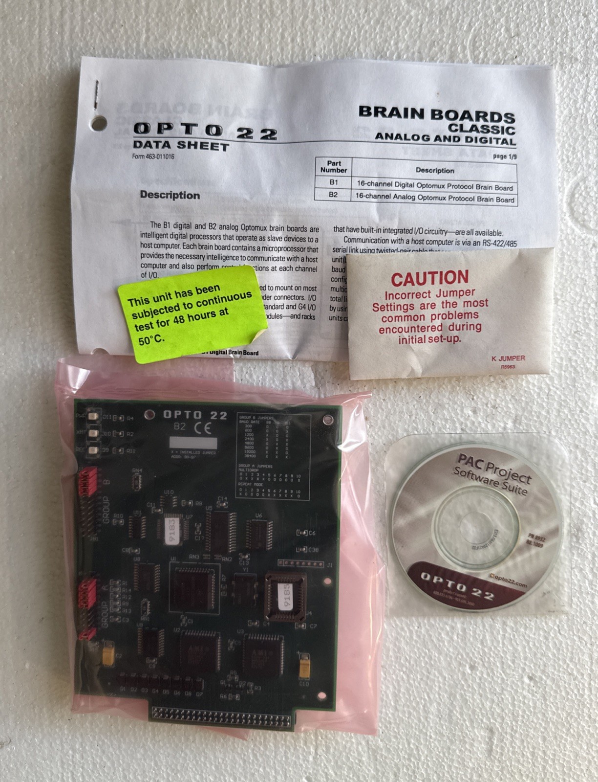 Opto 22 B2 Brain Boards Classic 16-channel Analog and Digital New