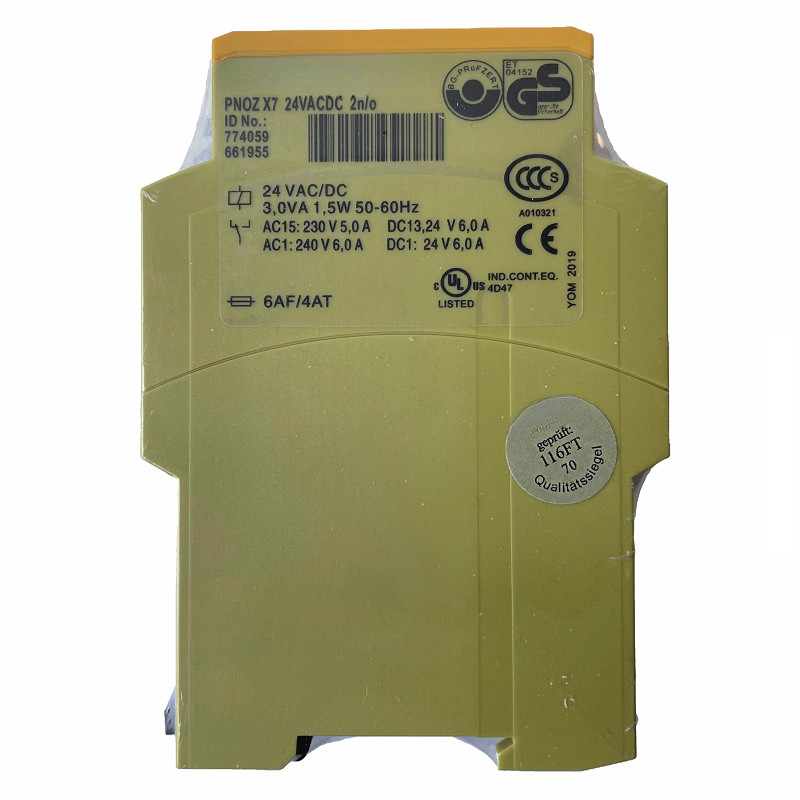 For Pilz PNOZ X7 774059 Safety Relay Module 24VACDC 2n/o