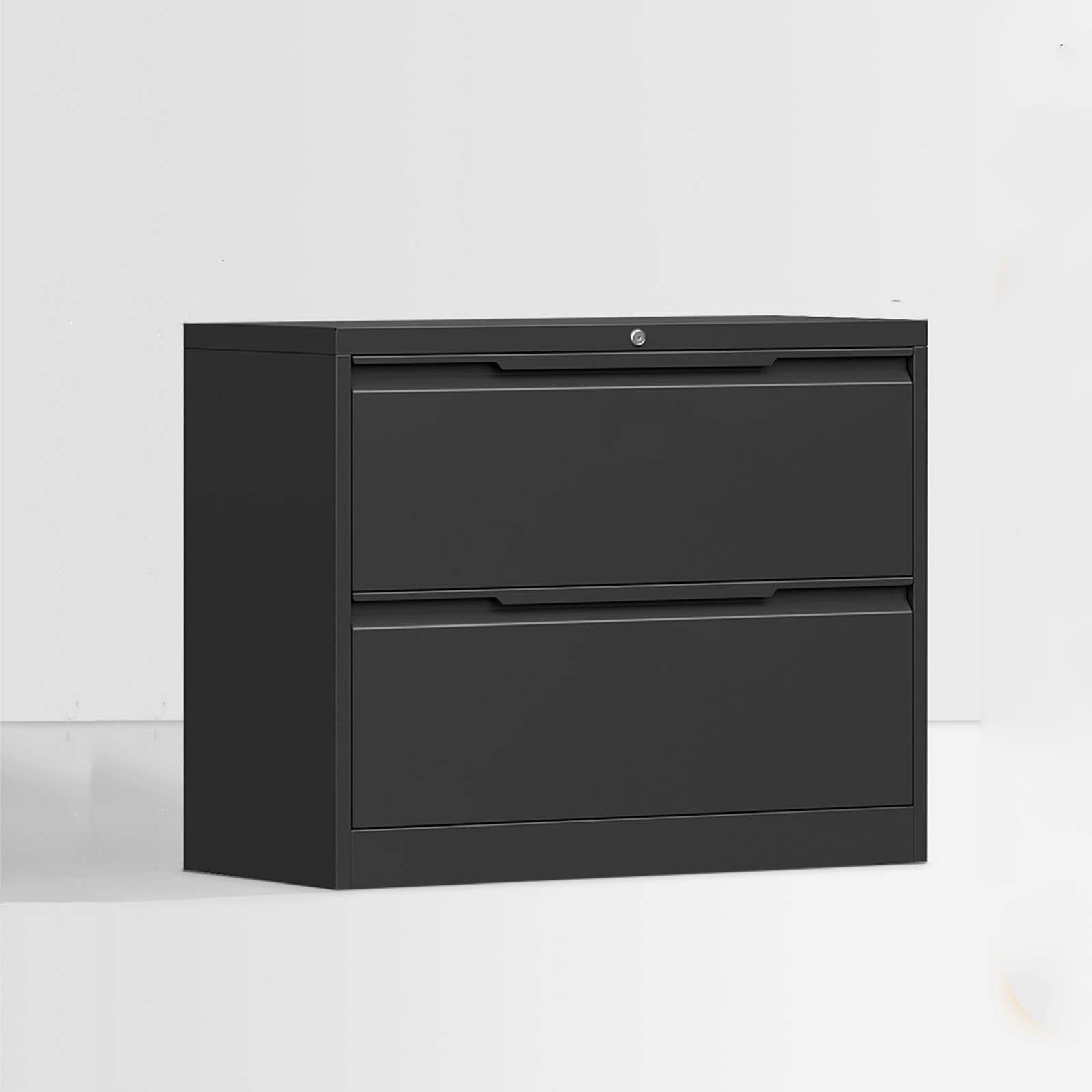 Metal Lateral Filing Cabinet with 2 Drawer Home Office Storage Cabinet Lockable