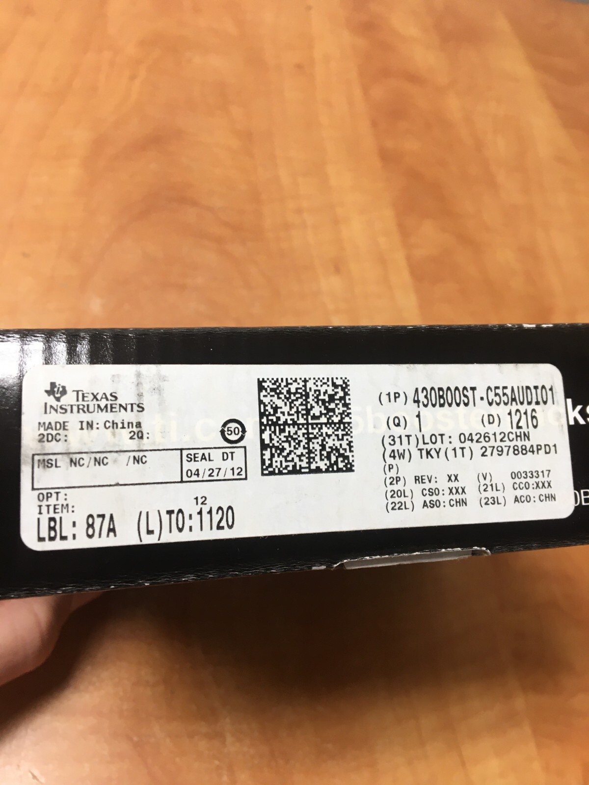 Ti C5000 Ultra Low Power DSP Audio Capacitive Touch Boosterpack UNUSED