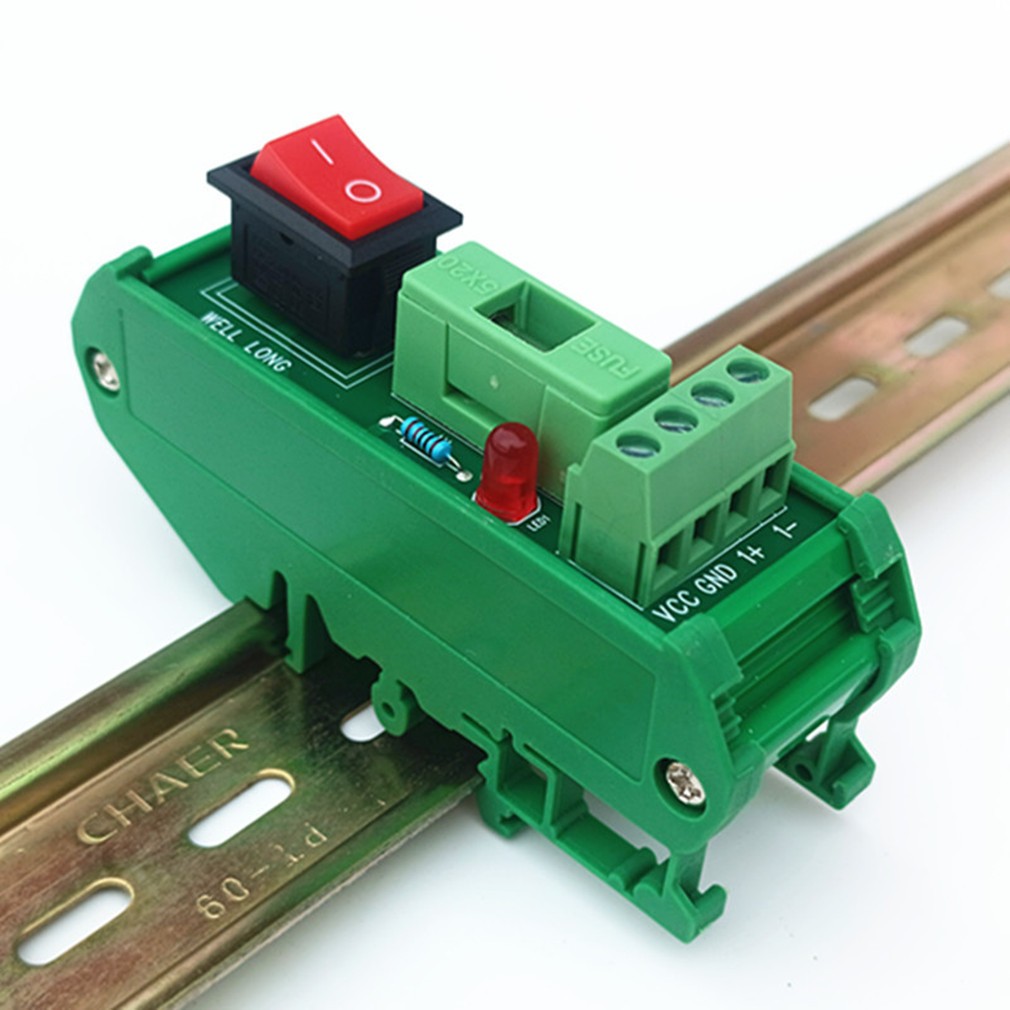 DIN Rail Mount 1 Position Switch DC Power Distribution Strip Module