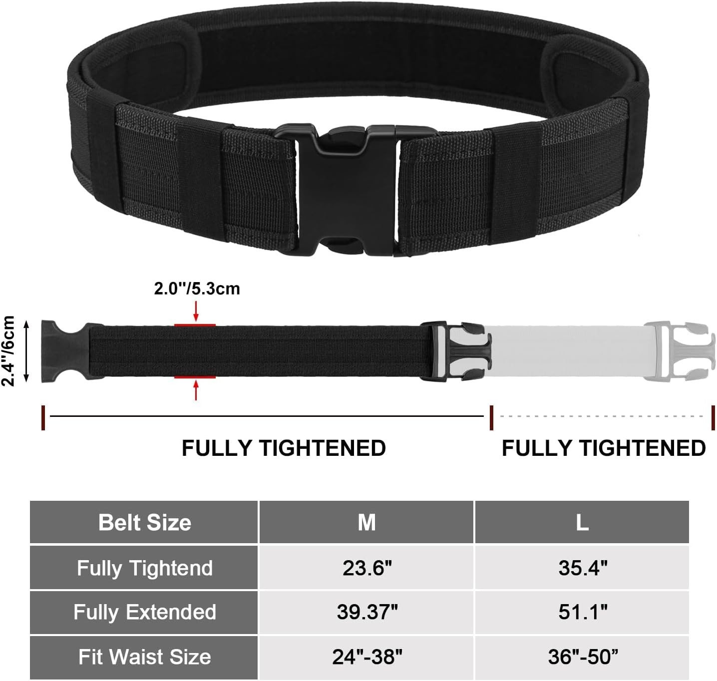 Durable 600D Nylon Tactical Belt with Quick Release Buckle – Universal Fit
