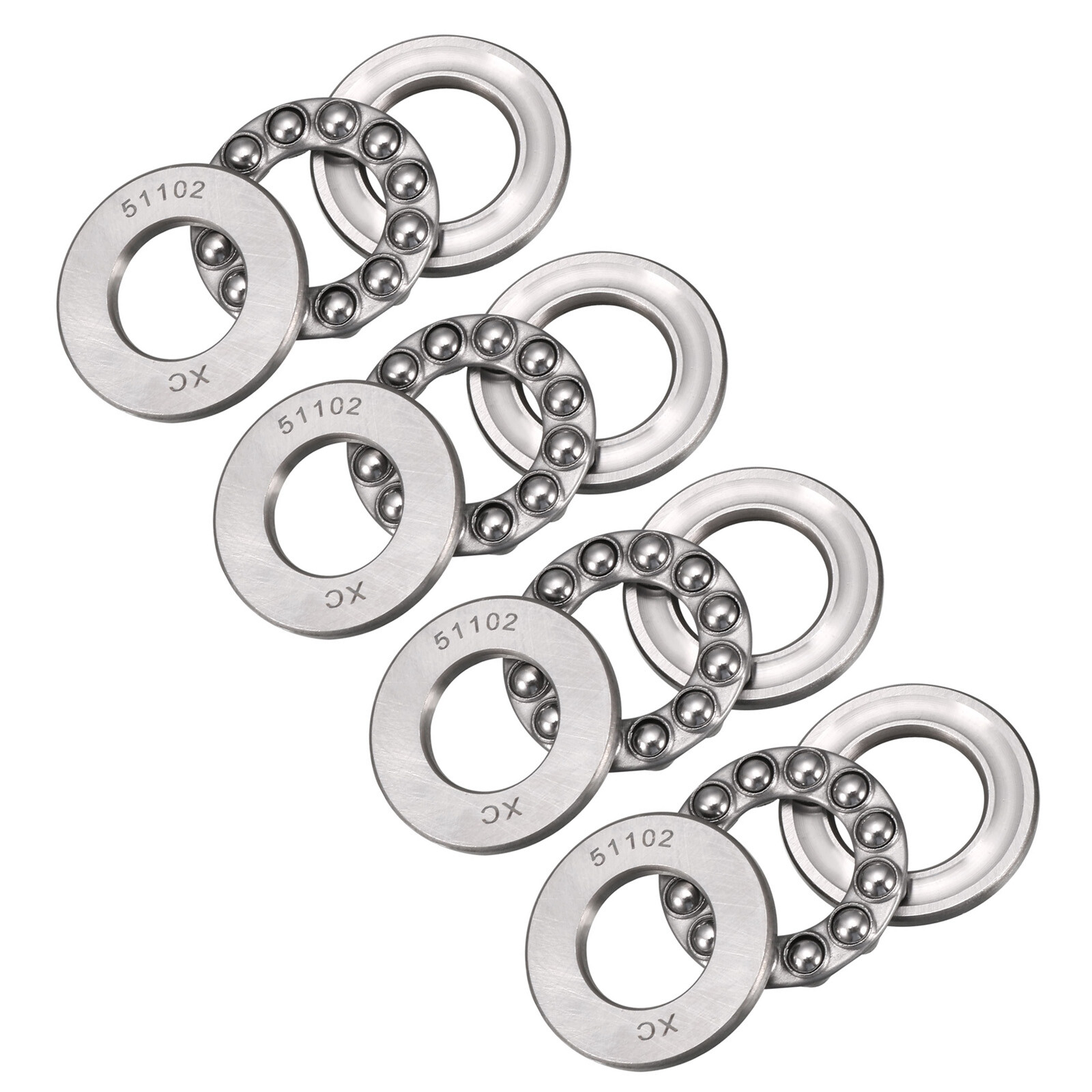 4pcs 51102 Thrust Ball Bearing 15mm x 28mm x 9mm Chrome Steel Miniature