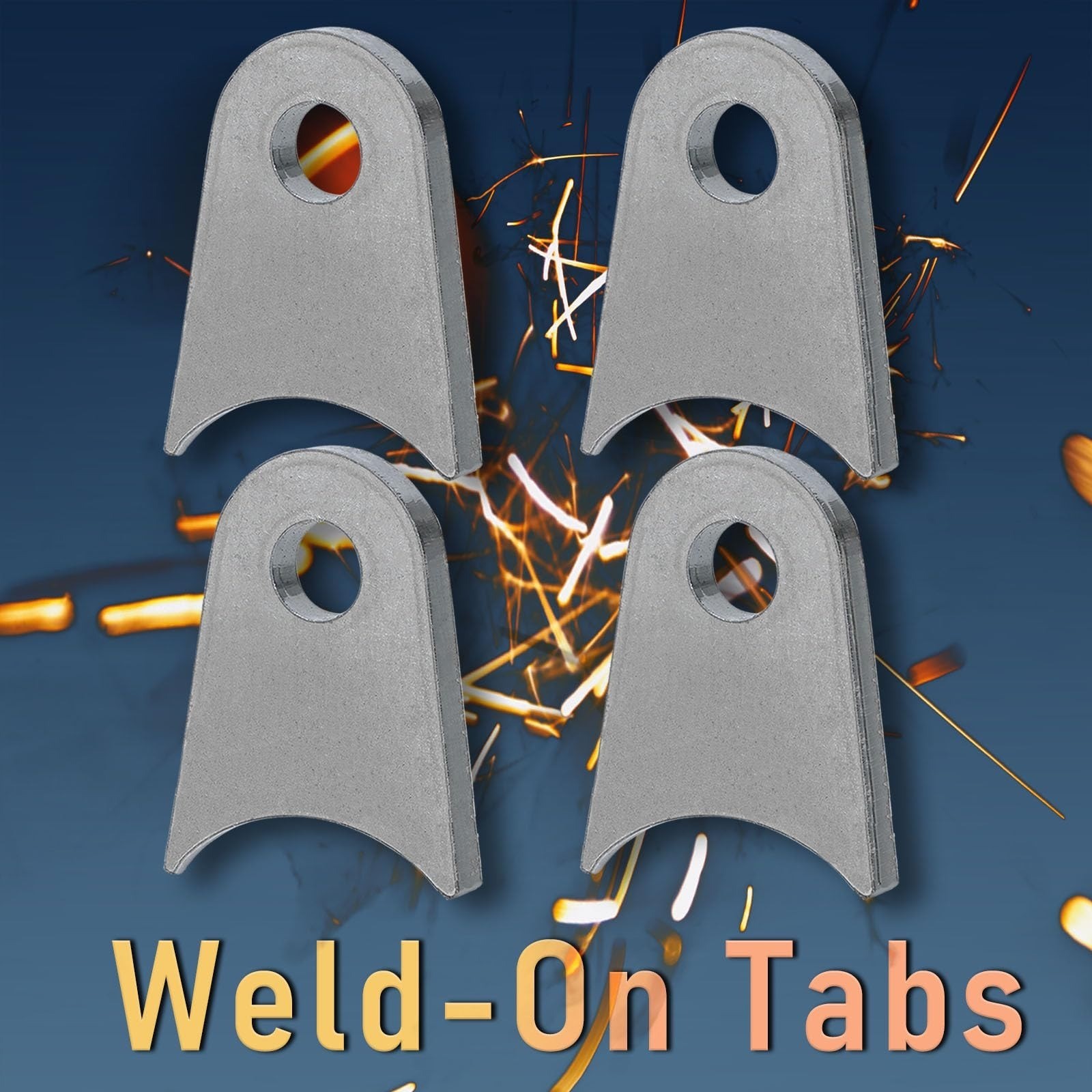 OywhC Weld on Tabs, Steel Shock Mounts, Universal Axle Mount – Pack of 4