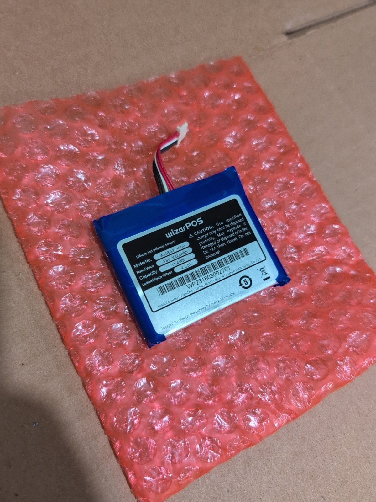 Dejavoo Q3 Battery WIZARPOS Q3 WHB03-3000 3000mAh 3.8V