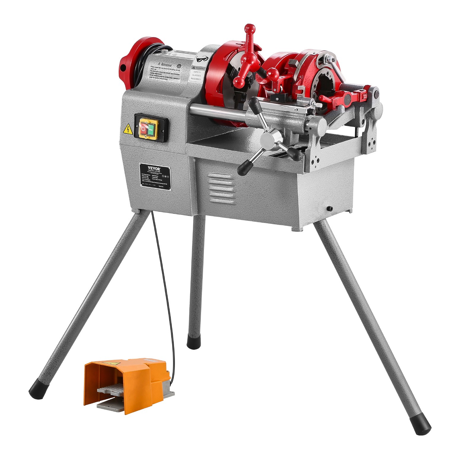 VEVOR Electric Pipe Threader Machine 750W 28RPM Cutter for 1/2″ to 2″ Pipes