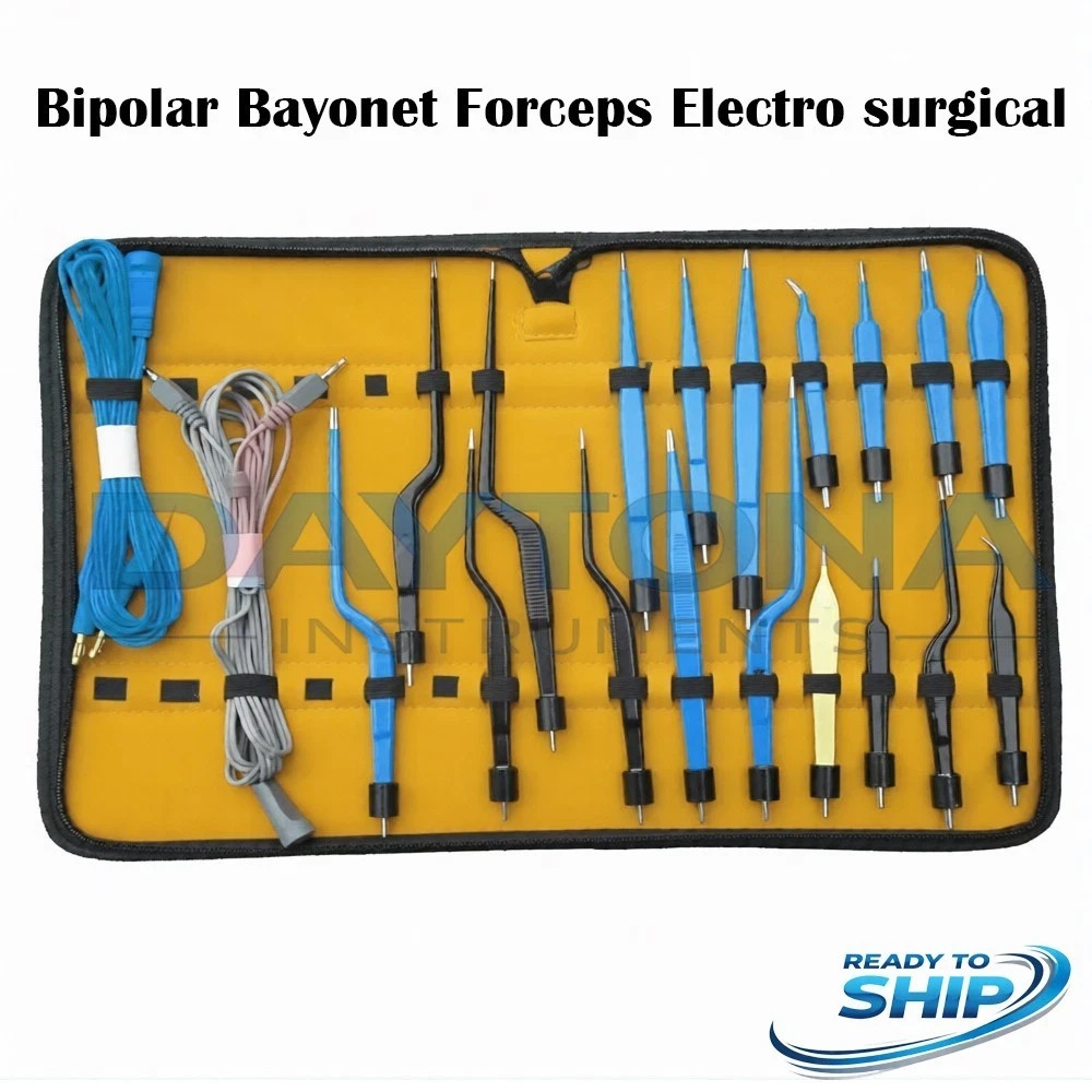 High Class Bipolar Bayonet Forceps Electro surgical Instruments set