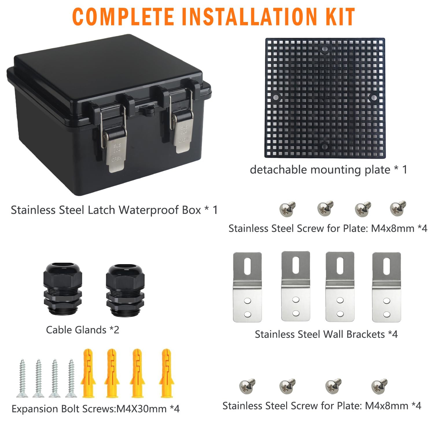 Electrical Junction Box, IP67 Waterproof Outdoor Box ABS Plastic Enclosure