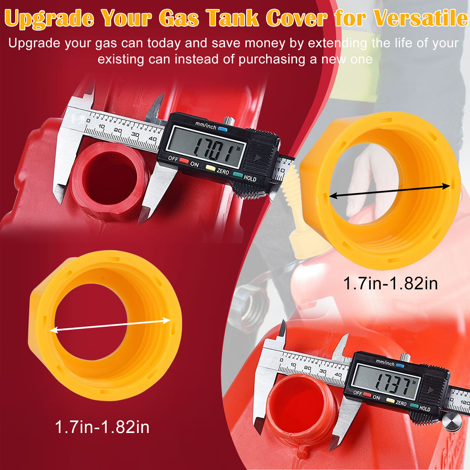 Gas Can Spout Nozzle Vent Kit Fit Replacement For Plastic Gas Cans Old Style Cap