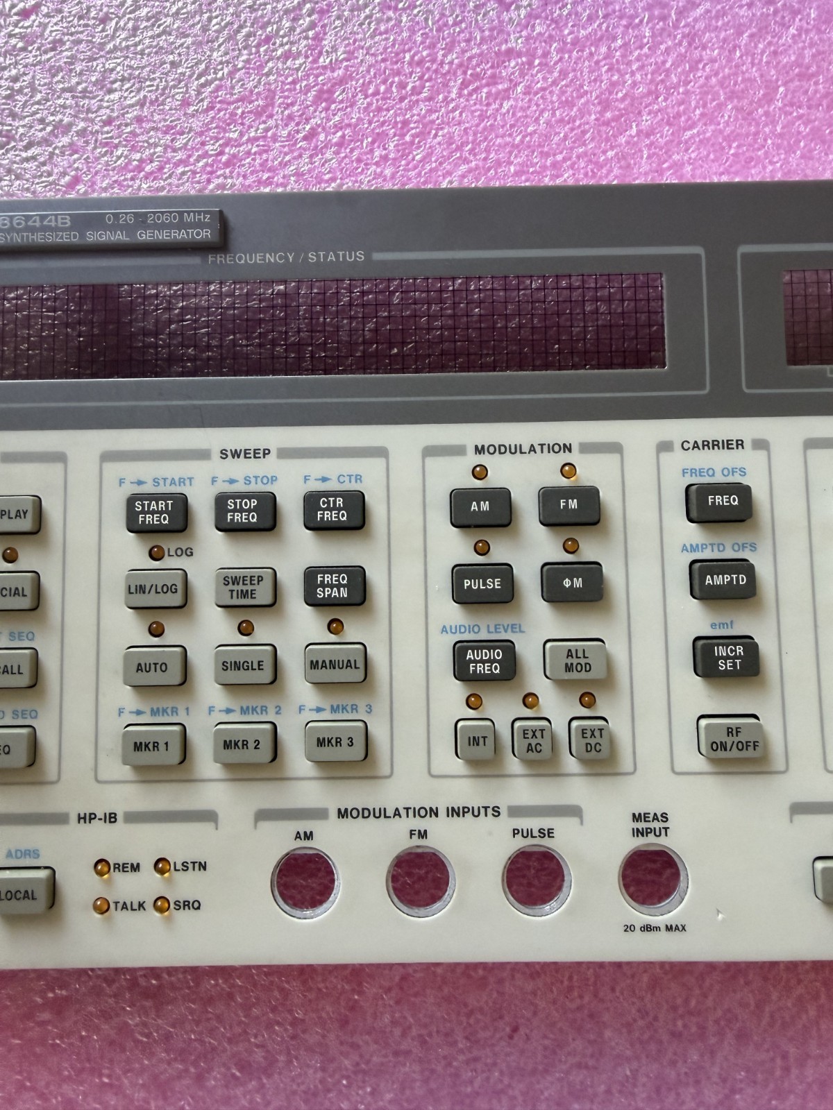 HP 8644B FRONT PANEL ASSEMBLY