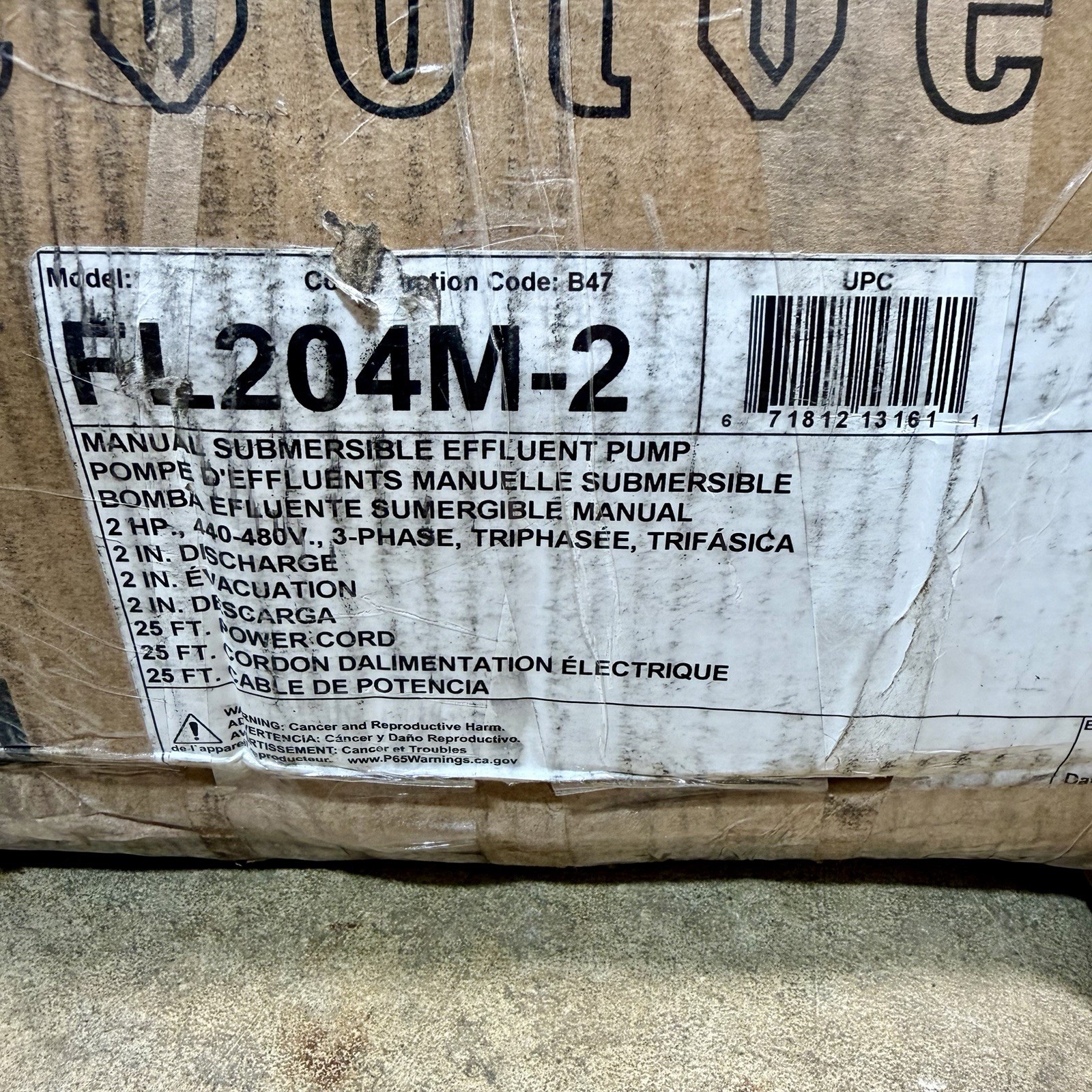Liberty Pumps FL204M-2 Submersible Effluent Pump 2 HP, 440/480V