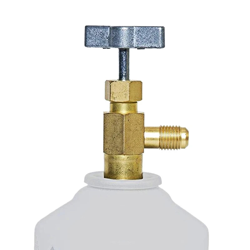 1/4 Thread Adapter R-134a Refrigerant Can Dispensing Bottle Tap Opener Valve