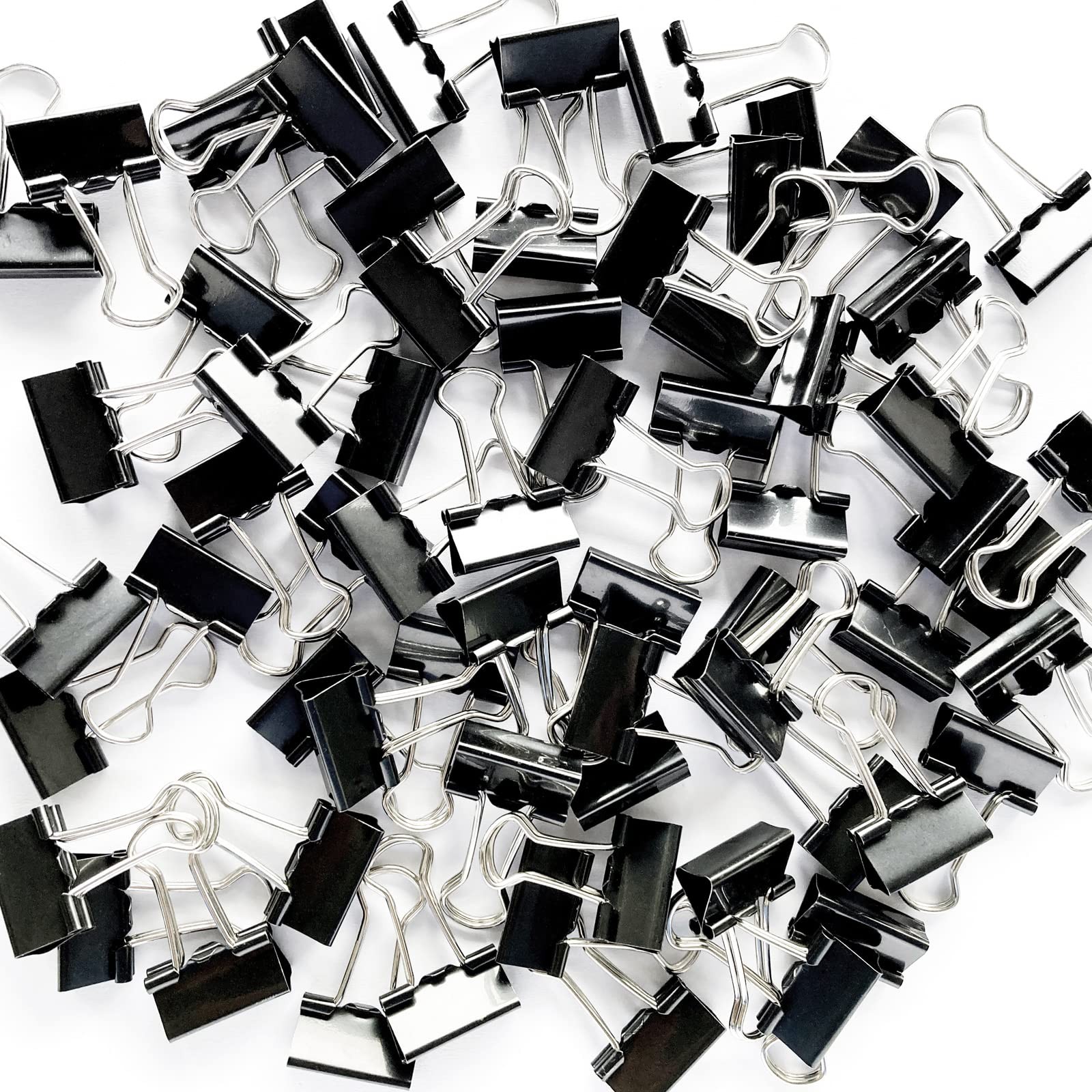 96-Pack DSTELIN 19mm Mini Binder Clips 3/4-Inch Small 19mm Black for Office